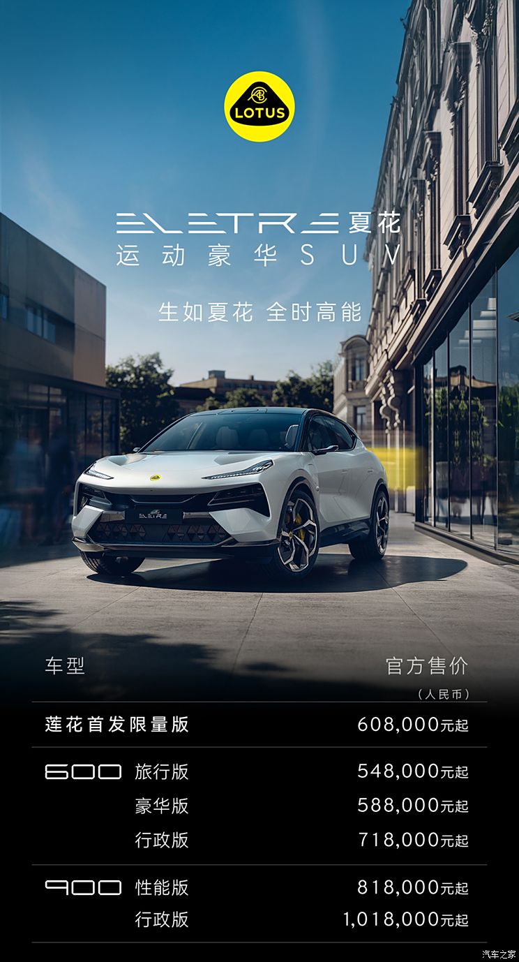 新命名方式+进入50万价格区间 新款ELETRE夏花/EMEYA繁花正式上市
